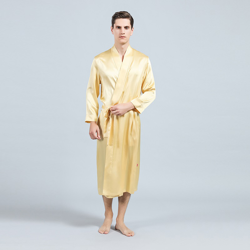 Custom Men's Silk Robes Product on Beauty Plus Silk Co., Ltd