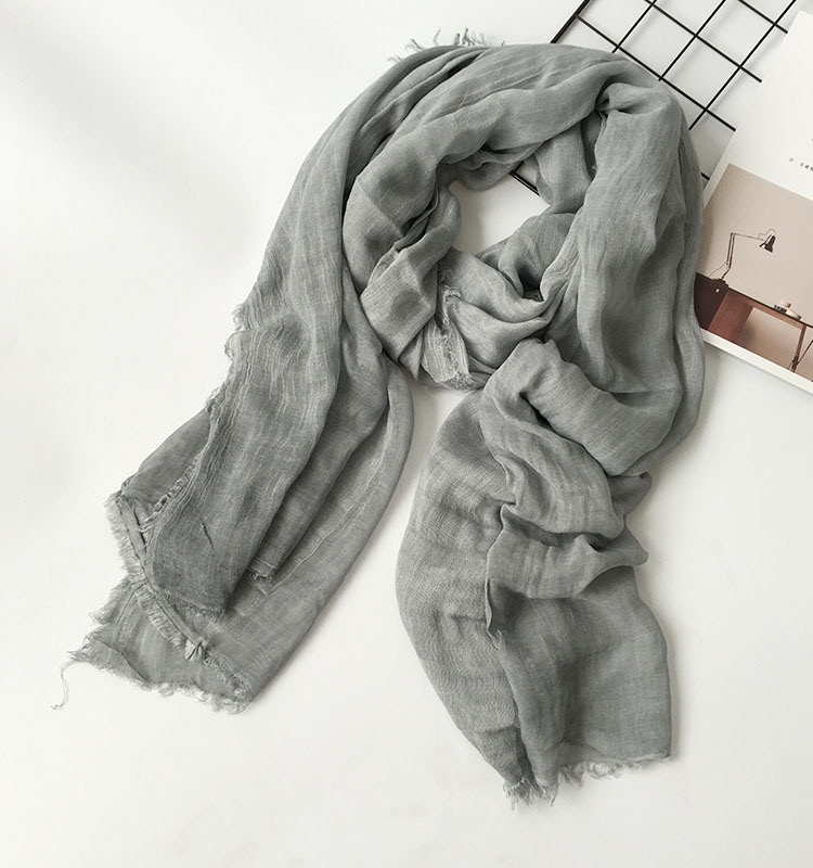 Natural Dyed Ultra Soft Modal Blend Crepe Scarf Shawl for Autumn China Supplier 
