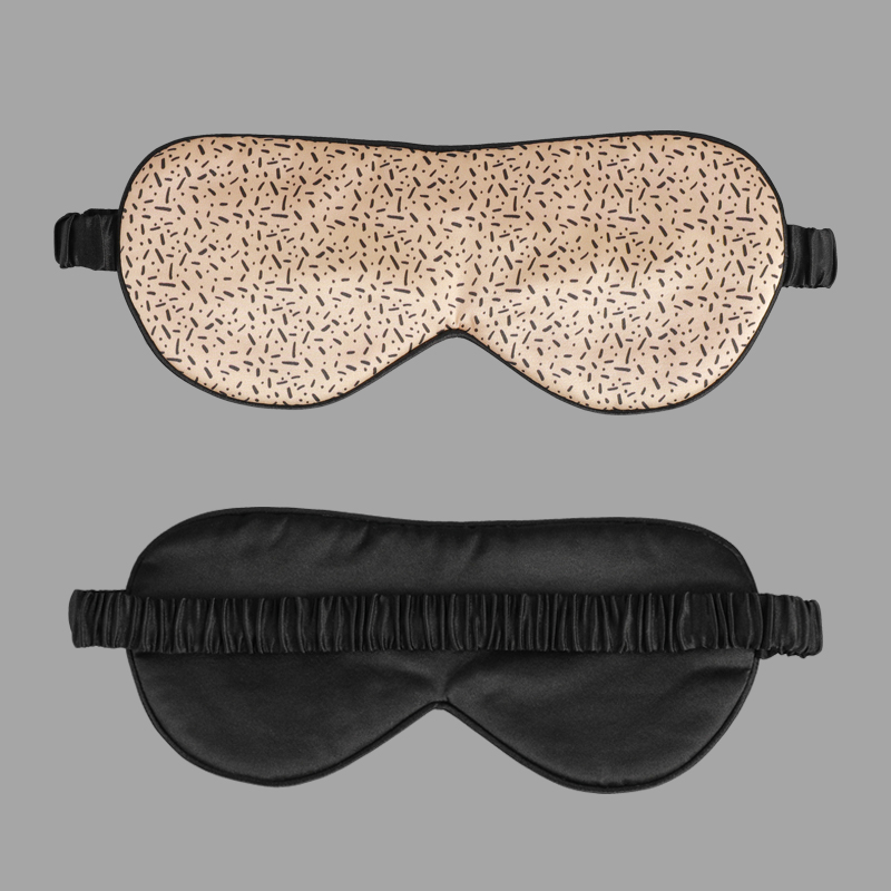 Private Label Leopard Pattern Real Washable 100 Silk Satin Sleep Mask Blindfold in Bulk