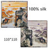 Luxury 100% Pure Satin Silk Digital Printed Silk Scarves