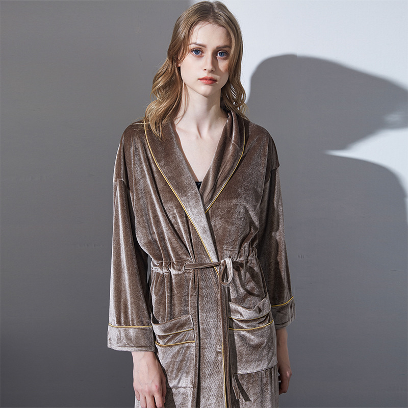 Silk Velvet Fabric Robe Wholesale Product on Beauty Plus Silk Co., Ltd