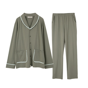 Wholesale Mens Bamboo Pajamas Set Long Sleeve Classic Cozy Sleepwear 