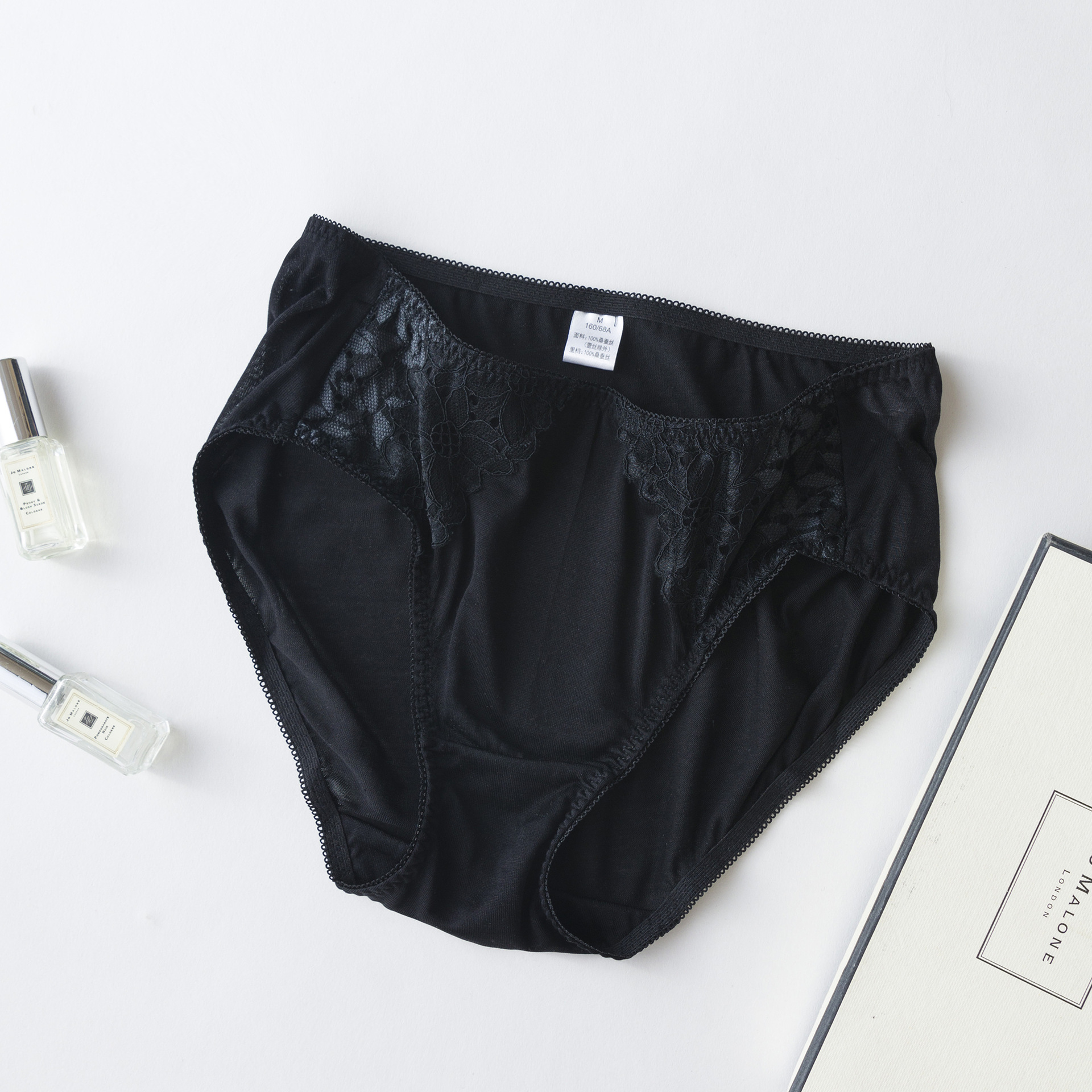 Wholesale Sexy Lace Black Silk Underpants Underwear Panties for Women