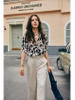 Wholesale Leopard Printed Silk Blouse With Short Sleeve Made for Women From Professional Clothing Factory