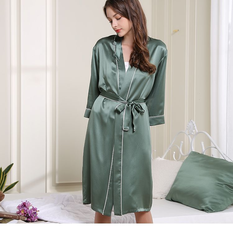 Best Ladies Green Short Style Silk Kimono Robe Plus Size In Bulk Buy
