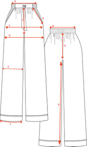 size silk trousers