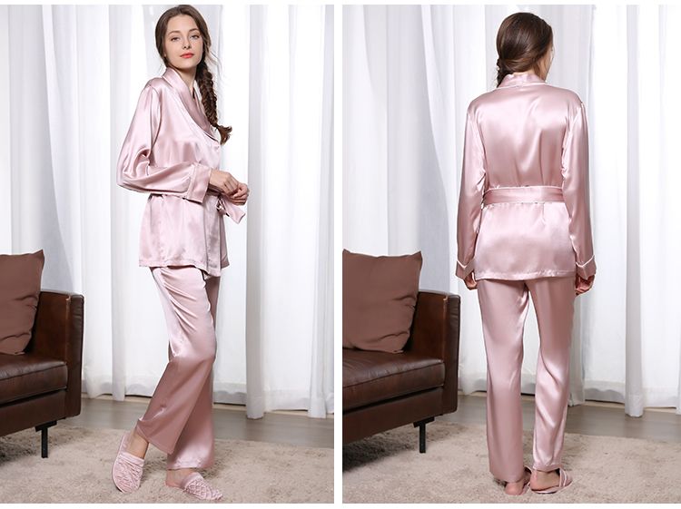 Brand Factory Custom Eithical Genuine Silk Made Pajamas Sets Nightwear in Bulk