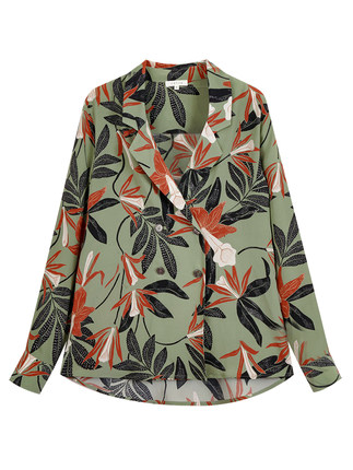 Design Silk Floral Print Shirt