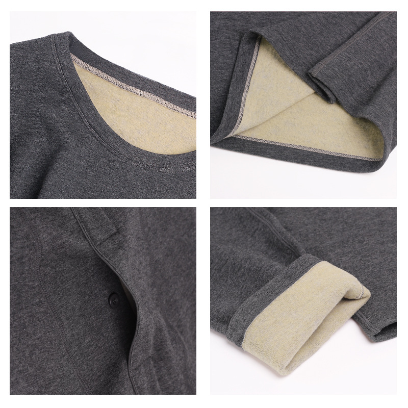 Wholesale Cotton Underwear Men's 2pc Thermal Unferwar Long Johns Sets